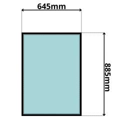 SZYBA LEWA, PRAWA DRZWI GÓRNA JCB (G-0062)-SITODRUK
