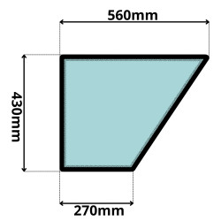 SZYBA PRAWA DRZWI DOLNA JCB (0102Z)-SITODRUK