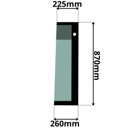 SZYBA PRAWA TYLNA KOMASTU PC (K-0466)-SITDORUK