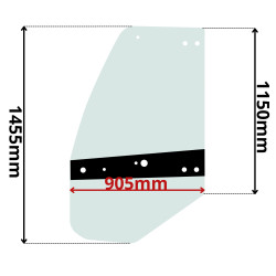 SZYBA DRZWI LEWA KOMATSU SERIA WA (0032)-SITODRUK