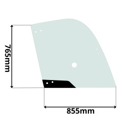 SZYBA PRAWA BOCZNA GÓRNA UCHYLANA KRAMER (G-0412)-SITODRUK