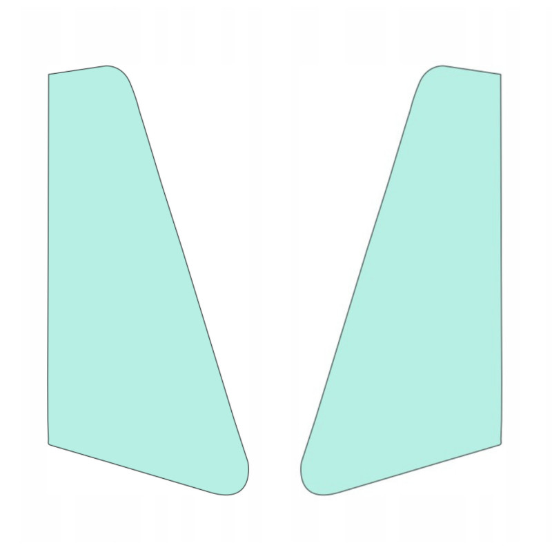 SZYBA LEWA/PRAWA TYLNA BOCZNA NAROŻNA CAT 416-446 416B-446B (0431)