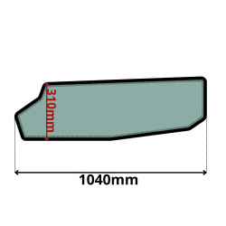 SZYBA LEWA DRZWI DOLNA BOBCAT, MASSEY FERGUSON (K-0033)-SITODRUK