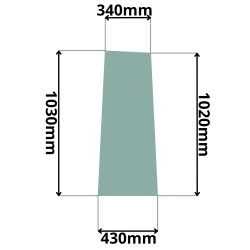 SZYBA LEWA BOCZNA ZA DRZWIAMI CAT (K-0114)