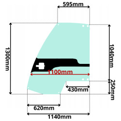 SZYBA DRZWI LEWA NISSAN WERSJA BEZ OKIENKA (K-0546)-SITODRUK