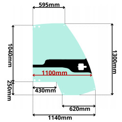 SZYBA DRZWI PRAWA NISSAN WERSJA BEZ OKIENKA (K-0546)-SITODRUK
