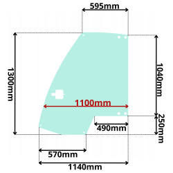 SZYBA LEWA, PRAWA DRZWI NISSAN WERSJA BEZ OKIENKA (K-0548)