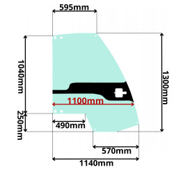 SZYBA PRAWA DRZWI NISSAN WERSJA BEZ OKIENKA (K-0548)-SITODRUK