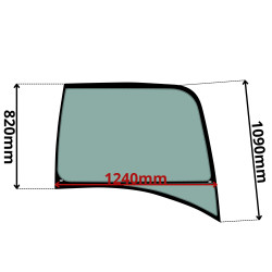 SZYBA PRAWA BOCZNA VOLVO EC WERSJA BEZ OKIENKA (0454)-SITODRUK