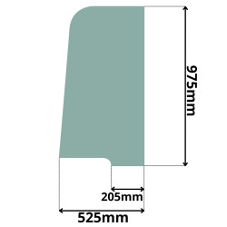 SZYBA BOCZNA LEWA DRZWI YANMAR SV151718202226 (0027)