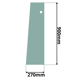 SZYBA W DRZWI TYLNA GÓRNA LEWA YANMAR VIO10-VIO57 (0326)
