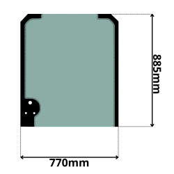 SZYBA PRZEDNIA GÓRNA TEREX, SCHAEFF (G-0564)-SITODRUK