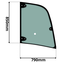 SZYBA PRAWA DRZWI GÓRNA WACKER NEUSON, WEIDEMANN WL (G-0235)-SITODRUK