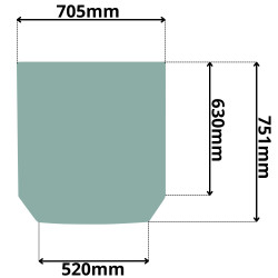 SZYBA TYŁ TYLNA KUBOTA (G-0197)