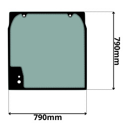 SZYBA CZOŁOWA GÓRNA CASE, FIAT KOBELCO, NEW HOLLAND, O&K (G-0193)-SITODRUK