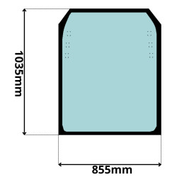 SZYBA GÓRNA CZOŁOWA PRZÓD JCB 530 531 533 535 540 LAMINAT (0623)