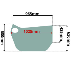 SZYBA DRZWI DOLNA BOBCAT MASSEY FERGUSON MF (G-0005)