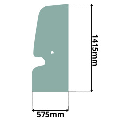 SZYBA W DRZWI LEWA VOLVO EC ECR 27 35 40 48 50 08- (0415)