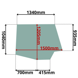 SZYBA PRAWA BOCZNA FUCHS TEREX FUX (0462)
