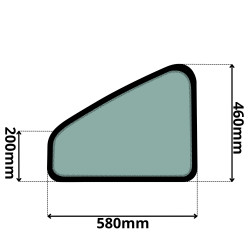 SZYBA LEWA DRZWI DOLNA BOBCAT, DOOSAN (G-0289)-SITODRUK