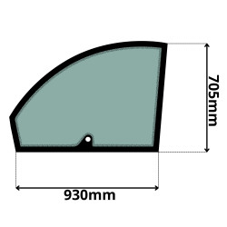 SZYBA LEWA DRZWI GÓRNA CLAAS SCORPION (G-0369)-SITODRUK