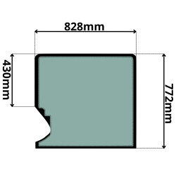 SZYBA PRZEDNIA GÓRNA CAT (G-0191)-SITODRUK