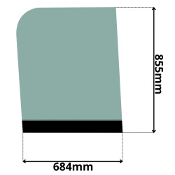 SZYBA BOCZNA PRAWA TYLNA STAŁA JCB (G-0199)-SITODRUK