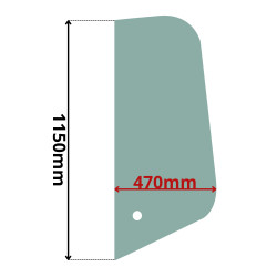 SZYBA BOCZNA LEWA KUBOTA (G-0198)