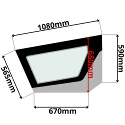 SZYBA DRZWI DOLNA LEWA WACKER NEUSON, KRAMER (K-0491)-SITODRUK-2