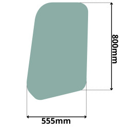SZYBA DRZWI GÓRNA BOBCAT DOOSAN (G-0155)