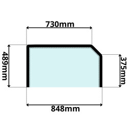 SZYBA TYLNA GÓRNA CAT (G-0109)-SITODRUK