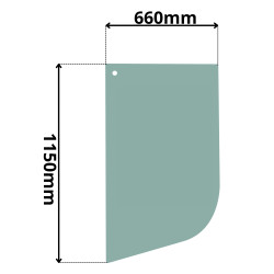 SZYBA LEWA DRZWI LIEBHERR, CLASS, RENAULT WERSJA BEZ OKIENKA (K-0268)