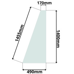 SZYBA TYŁ TYLNA LEWA PRAWA NAROŻNA CAT SERIA C D (G-0125)