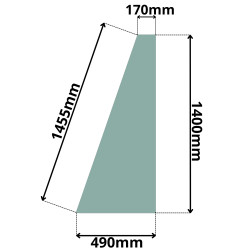 SZYBA CAT TYLNA LEWA PRAWA NAROŻNA TRÓJKĄT SERIA C, D(0091)