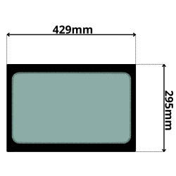 SZYBA LEWA, PRAWA DRZWI DOLNA STAŁA CAT CP, CS (G-0073)-SITODRUK