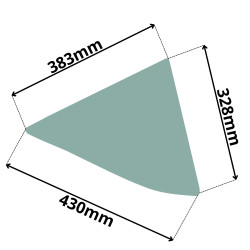 SZYBA PRAWA LEWA BOCZNA TYLNA CASE NEW HOLLAND HITACHI MANITOU (G-0066)