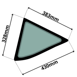 SZYBA PRAWA BOCZNA TYLNA DOLNA NEW HOLLAND, CASE, HITACHI, MANITOU (G-0066)-SITODRUK
