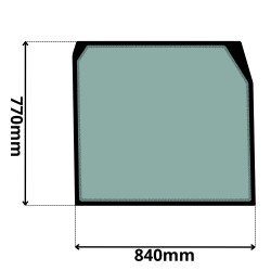 SZYBA PRZEDNIA GÓRNA BOBCAT, DOOSAN (G-0054)-SITODRUK