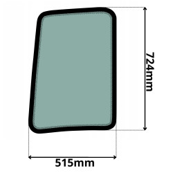 SZYBA LEWA DRZWI GÓRNA BOBCAT (G-0046)-SITODRUK