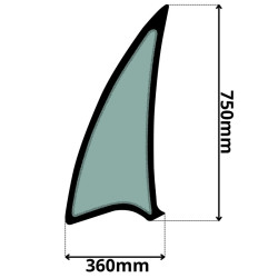 SZYBA LEWA DRZWI GÓRNA PRZEDNIA MANITOU (G-0057)-SITODRUK