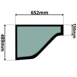 SZYBA LEWA DRZWI DOLNA VOLVO (G-0099)-SITODRUK