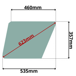SZYBA BOCZNA DRZWI DOLNA LEWA PRAWA CAT 416D-446D (5113)