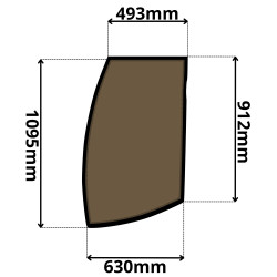 SZYBA LEWA DRZWI LIEBHERR (G-0100)-SITODRUK