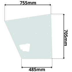 SZYBA LEWA DRZWI DOLNA MERLO ROTO (G-0572)