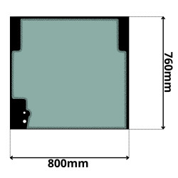 SZYBA PRZEDNIA GÓRNA YANMAR, KOBELCO (G-0017)-SITODRUK