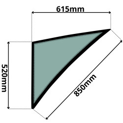 SZYBA PRAWA BOCZNA DOLNA ZA DRZWIAMI CAT (K-0005)-SITODRUK