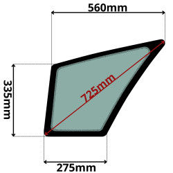 SZYBA LEWA DRZWI DOLNA CAT (K-0004)-SITODRUK