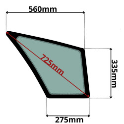 SZYBA PRAWA DRZWI DOLNA CAT (K-0004)-SITODRUK