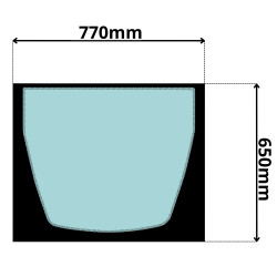 SZYBA DACHOWA CAT, JLG, DEUTZ-FAHR (0065Z)-SITODRUK