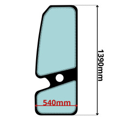 SZYBA LEWA DRZWI VOLVO EC (K-0166)-SITODRUK